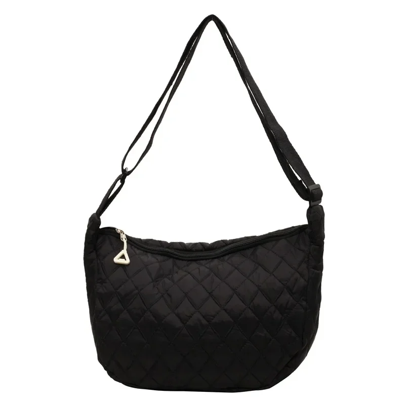 

Women's Grid Dumpling Crossbody Shoulder Bag - 2025 Spring Ins Fashion Casual Daily Use Purse 크로스백