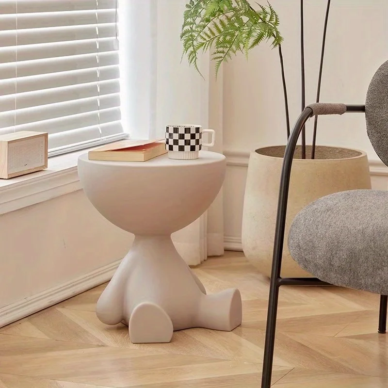 Creative Light Luxury Cartoon Sofa Edge Table Creative Flat Head Coffee Table Small Household Coffee Table Furniture Side Table image 6
