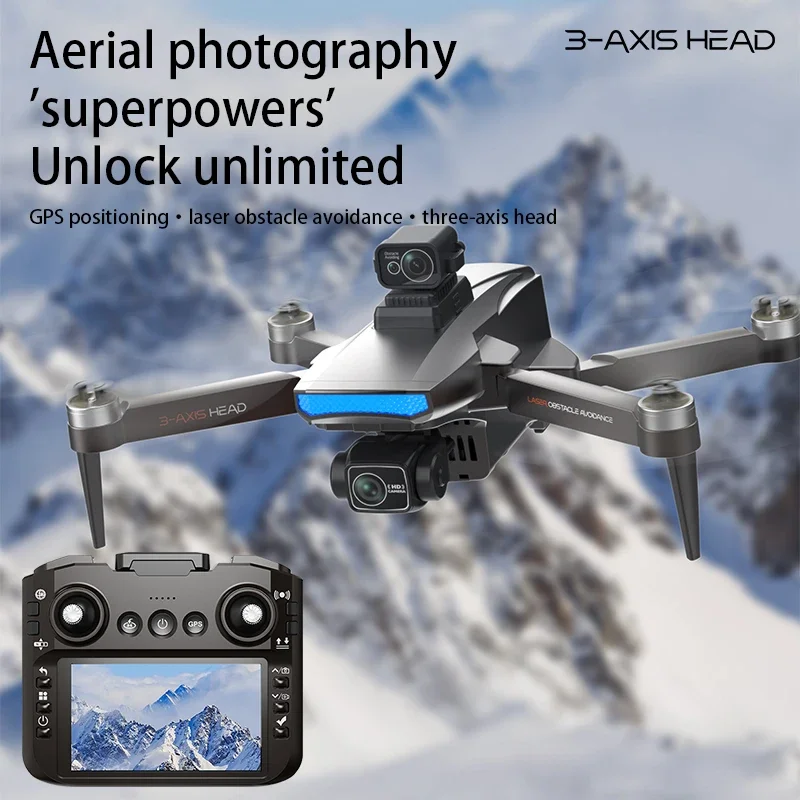 2024 Q7 GPS Drone Intelligent Laser Obstacle Avoidance 3-Axis Gimbal 4K HD Camera Brushless RC Quadcopter Drones Toy