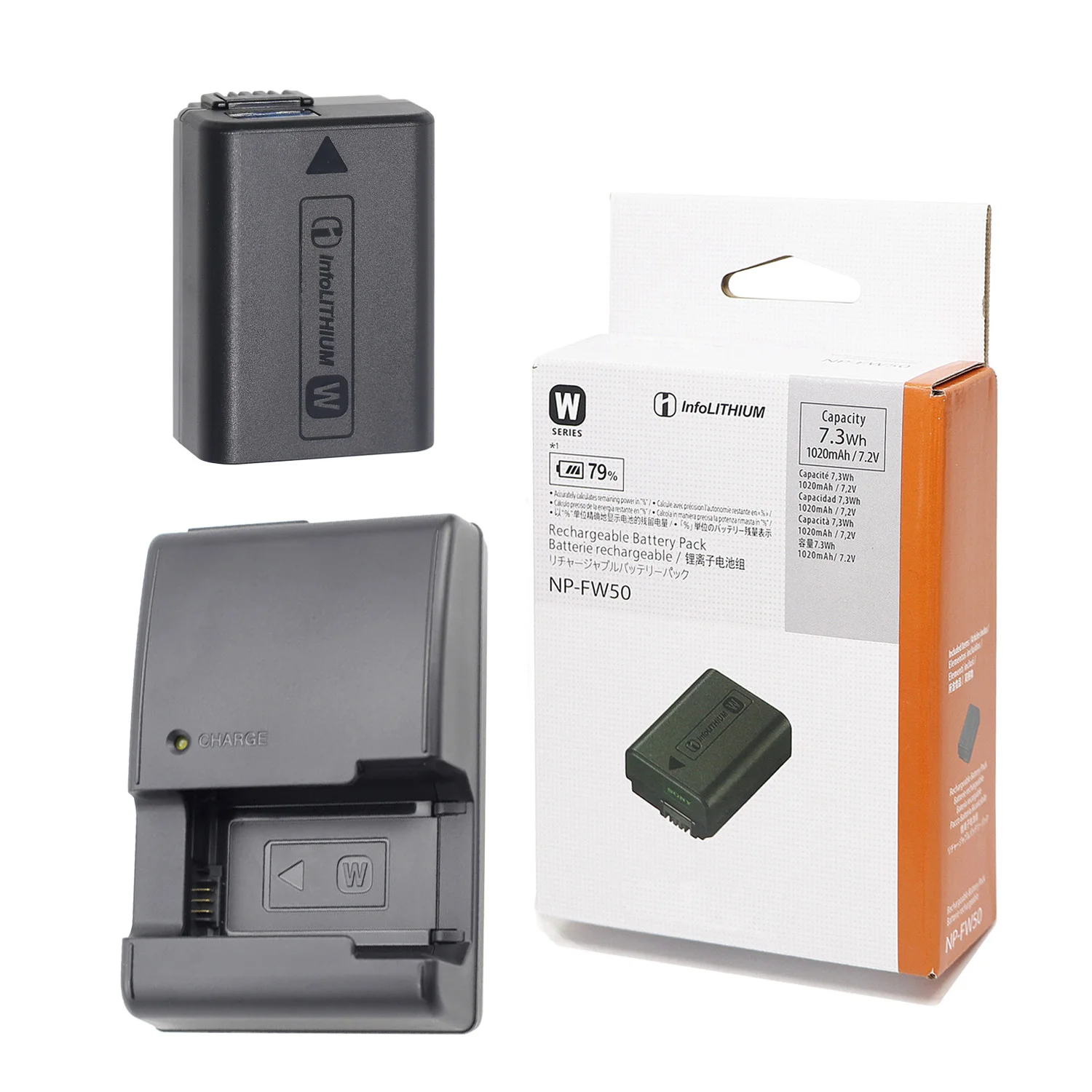 Original BC-VW1 Charger NP-FW50 NPFW50 Battery For SONY NEX-7 NEX-5R NEX-F3 NEX-3D Alpha  a6500 a6300 A7M2 A7R II 1080mAh Camere