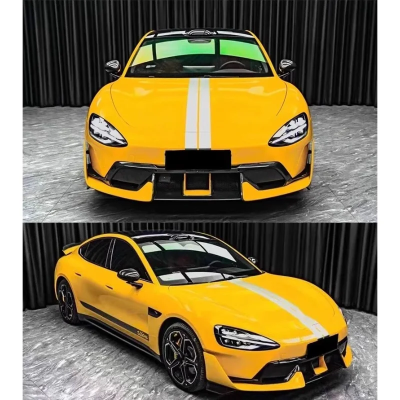 For XIAOMI SU7 Ultra 24-25 Modified Carbon fiber Front bumper Rear lip spoiler Side skirt Hood surround Car Accessories