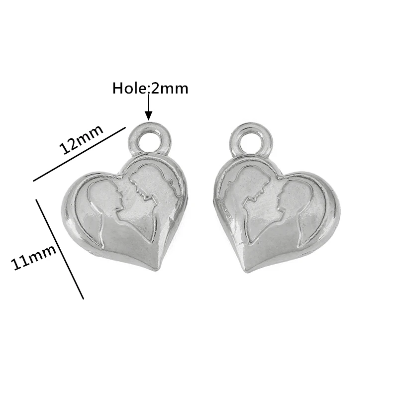3pcs Lipstick Rabbit Conch Lovers Charms Pendants