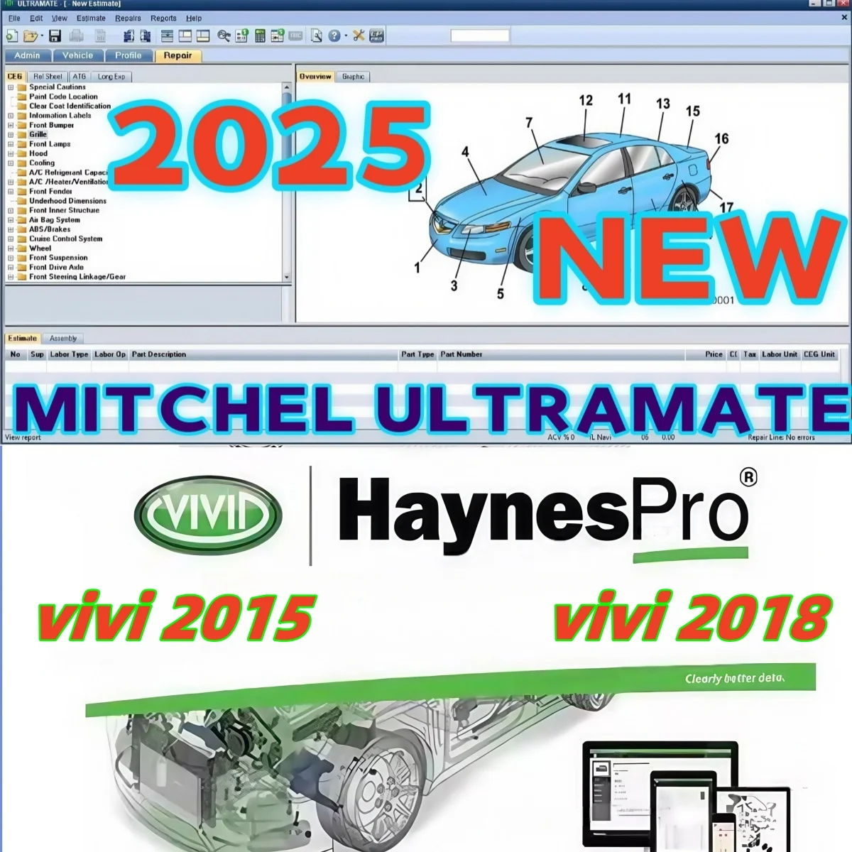 

Vivi 2015/218 + MITCHEL ULTRAMATE 7 и Haynes Pro: усовершенствованные автомобильные диагностические инструменты для ремонта различных автомобилей
