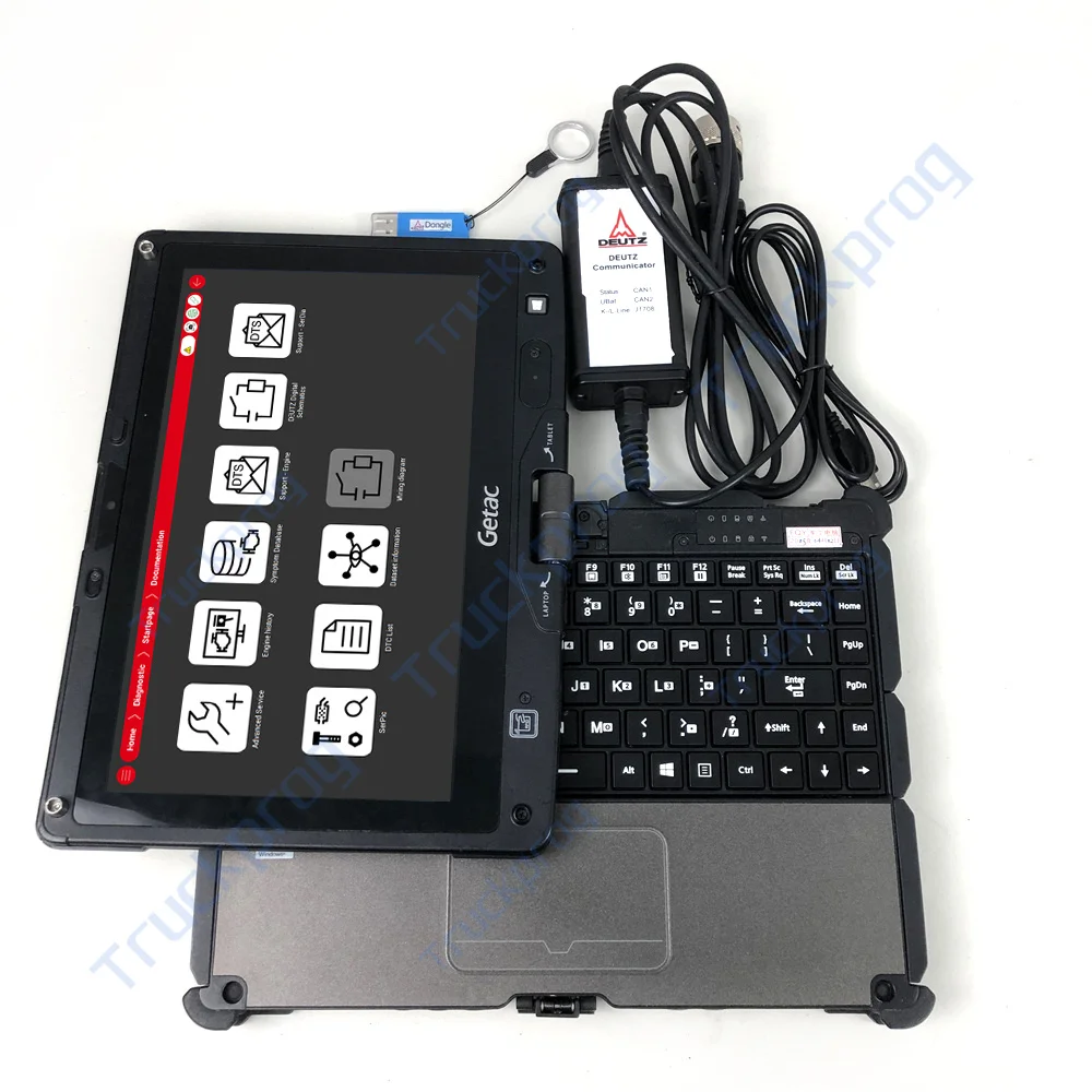 

Диагностический и программный инструмент Getac Laptop Serdia 4.0 для дизельных двигателей Deutz: коммуникатор Deutz Decom CAN K/L-Line, протоколы J1708