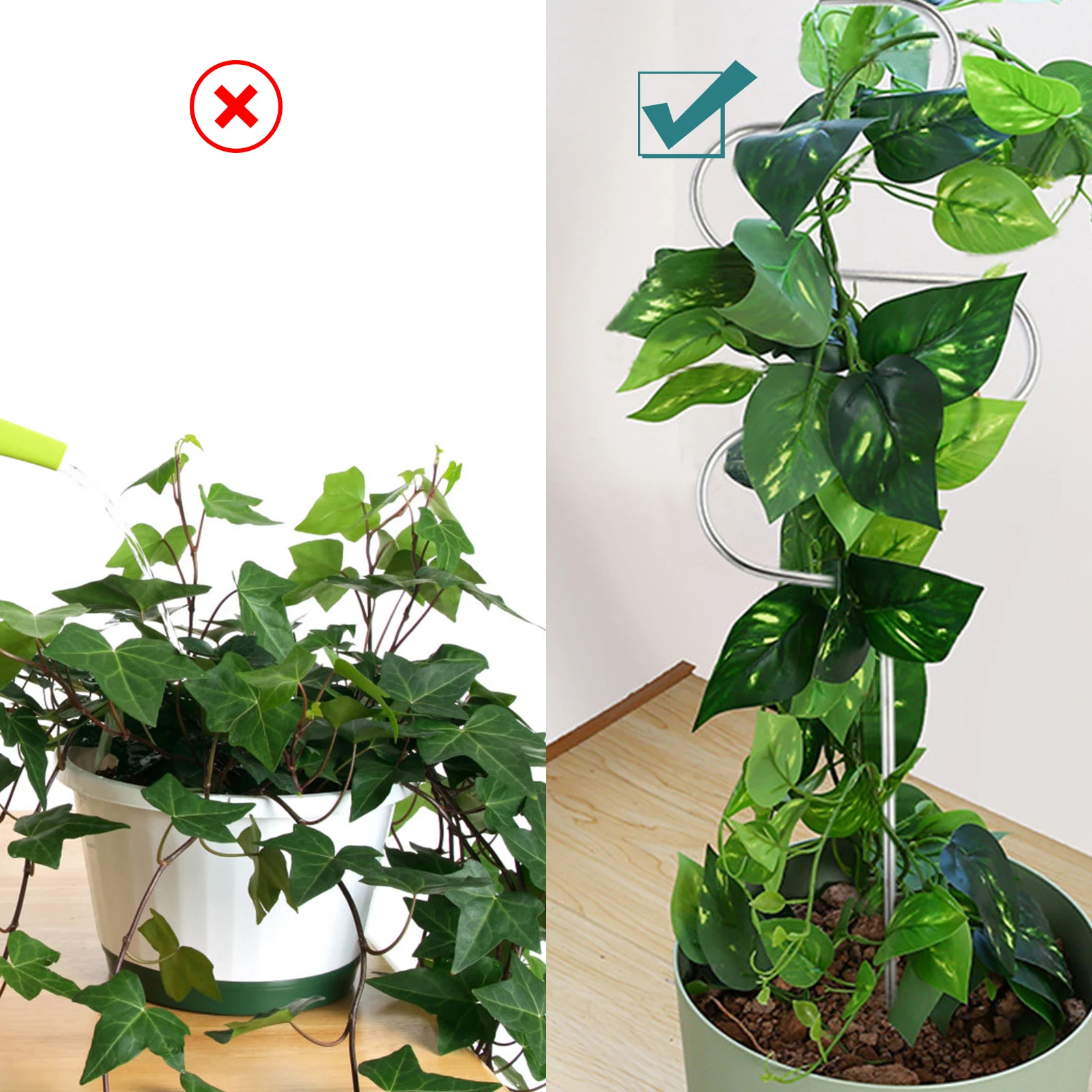 Iron Plant Support Frame Plant Trellis Climbing Support Stands Flower Pot Pole Vine Creepers Tutor Stick Indoor Home Decor