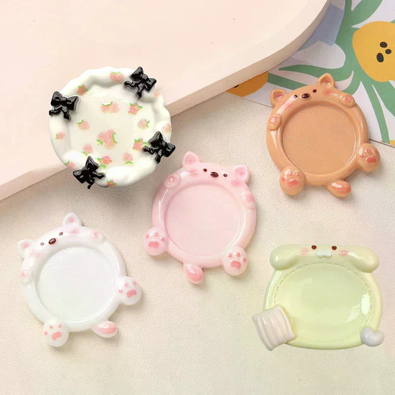 /&/Cute Resin Paint Palette Nail Art Palette Nail Art Display Stand Mini Portable Tone Nail Tools Art Supplies Decorative 2Pcs