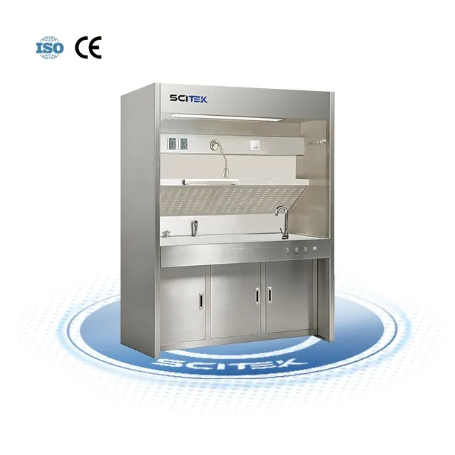 COOFULL Pathology Workstation Closed Type Workbench Flushing System 304 Stainless Steel  UV Sterilization Timing Function
