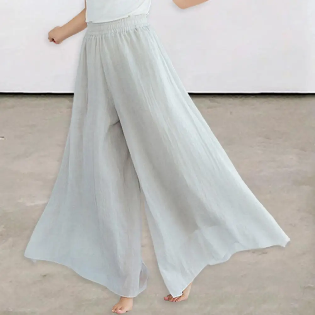 

Breathable Wide Leg Trousers Stylish Women's Wide Leg Pants Collection Casual Culottes High Waist Skirt Trousers for Everyday