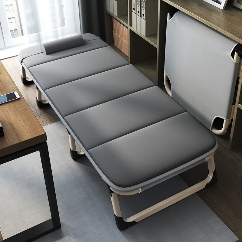 Cama Portátil para Siesta, Cama de Compañía para Hospital, Cama Simple para Siesta en Oficina, Cama Militar Apilable, Muebles...