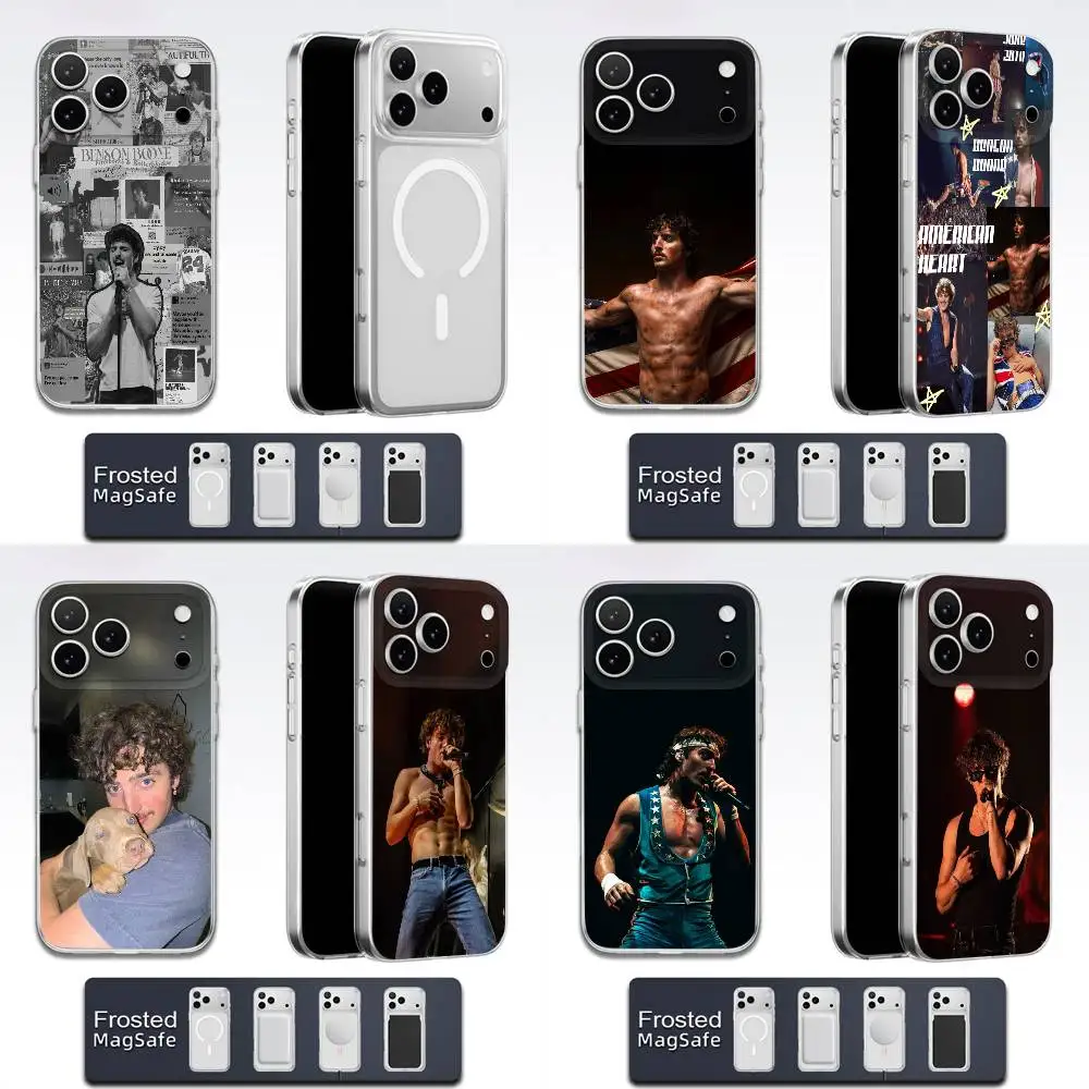 

B-Benson American Heart Boone Phone Case For iPhone 17,16,15,14,13,12,11,Pro,Max,Plus,E,Air,Mini Magsafe Frosted Transparent