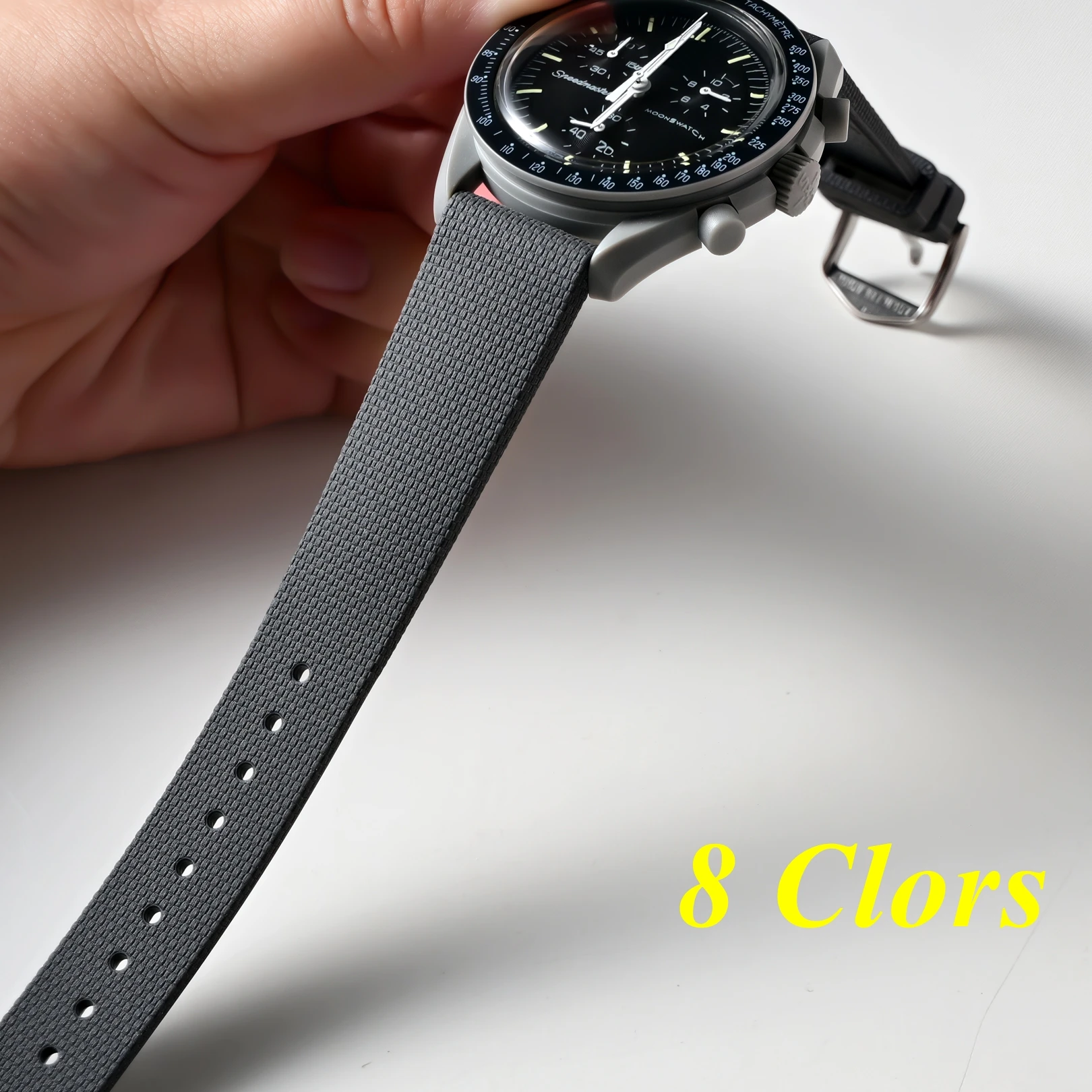 20mm Premium Textured Quick Release Silicone Watch Strap For Omega Rolex Seiko Tissot Citizen Hamilton Band Universal Bracelet