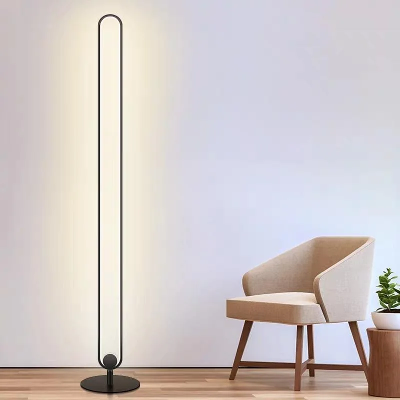 

Minimal floor lamp, light luxury design next to the sofa in the living room, Nordic bedroom vertical super bright led ambient