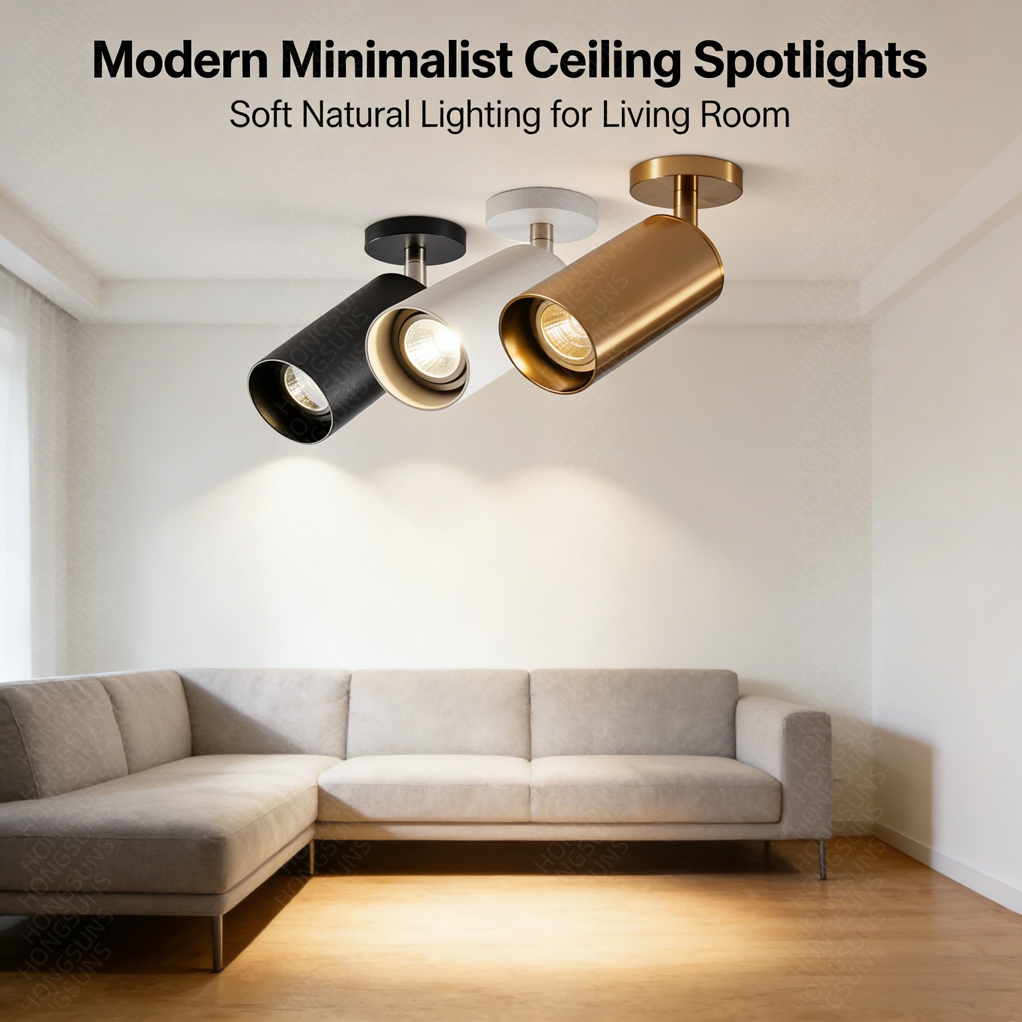 Surface Mounted 360° Rotating Angle LED Spotlight GU10 Bulb Nordic Open Mounted Downlight Ceiling Lamp  Background Lighting