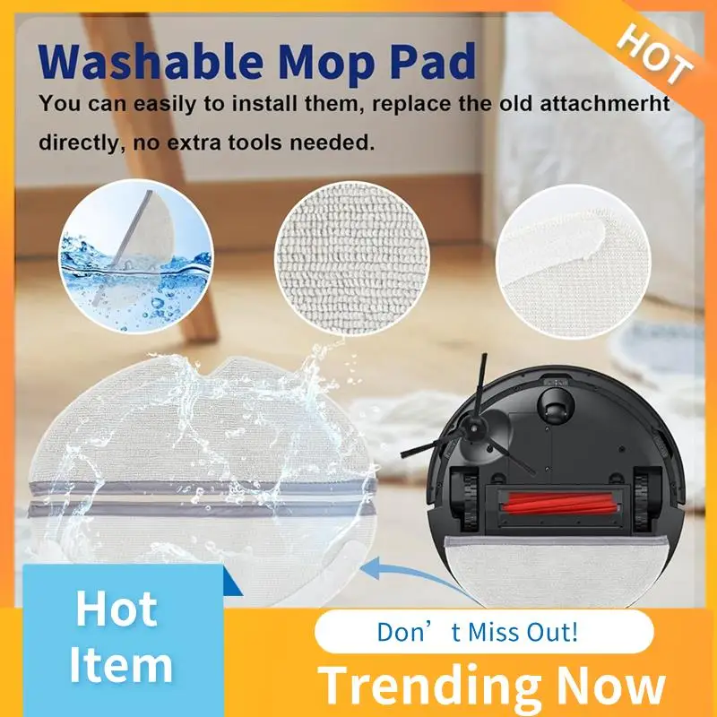 

A69X-Accessories Kit For Roborock Q7 Max+ Robot Vacuum Replacement Parts Main Side Brush Filter Mop Bags
