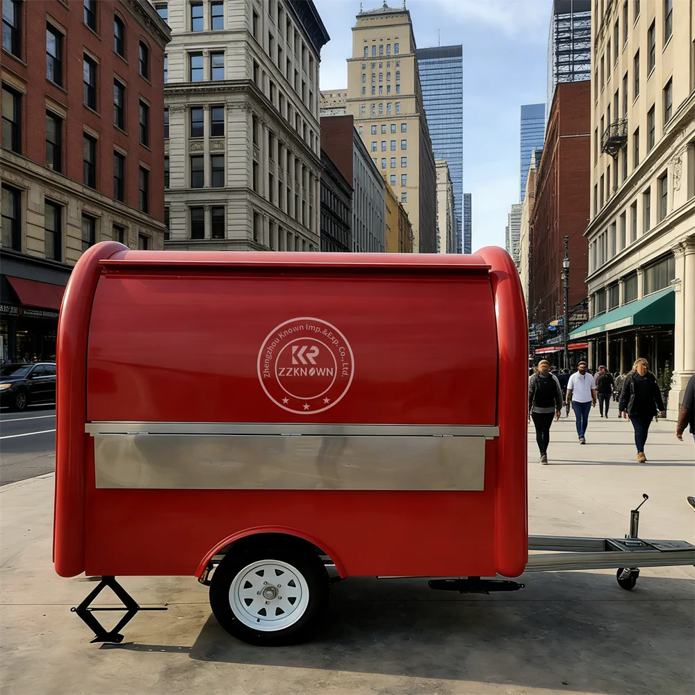 Fully Equipped Ice Cream Coffee Food Truck Dining Car Small Concession Milk Tea Trailer Mobile Food Trailer Coffee Cart