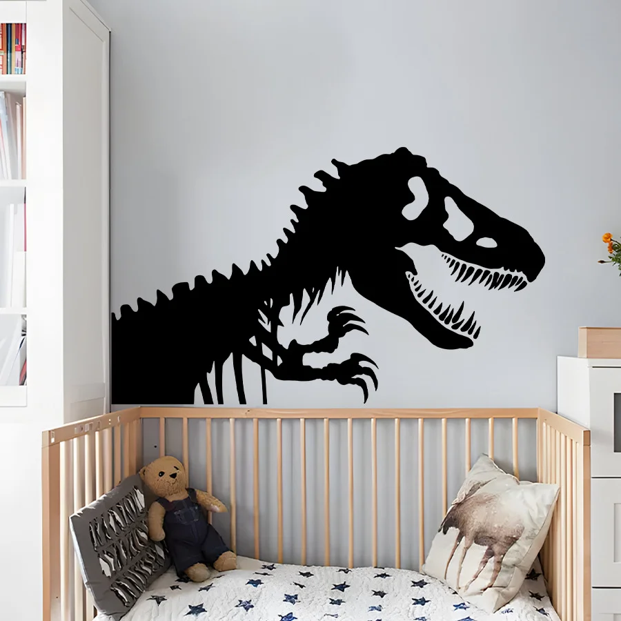 

Cartoon Wall Sticker For Children Simulated Tyrannosaurus PVC Room Stickers Home Decoration Accessories Self-Adhesive Wallpaper
