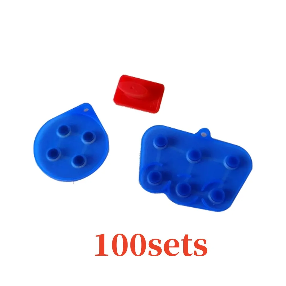 

100Sets Silicone Conductive buttons Pad Key for Sega Saturn SS wired game Controller 3 in 1