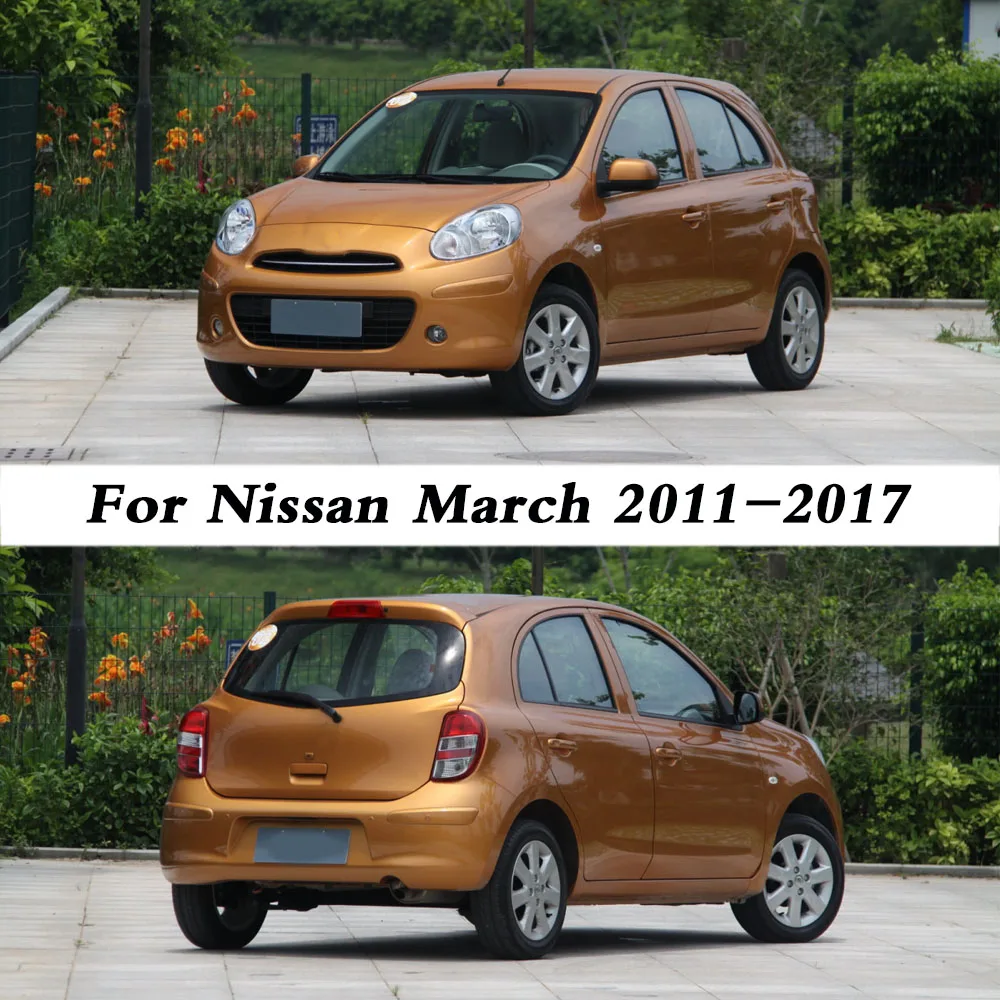 For Nissan March 2011 2012 2013 2014 2015 2016 2017 Car Handrail ABS Chrome Trunk Handle Rear Back Bowl Cover Part Hoods 2PCS