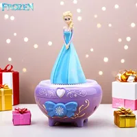 Frozen Elsa animation peripheral creative cartoon cute three-dimensional doll rotating crystal ball children's toy holiday gift