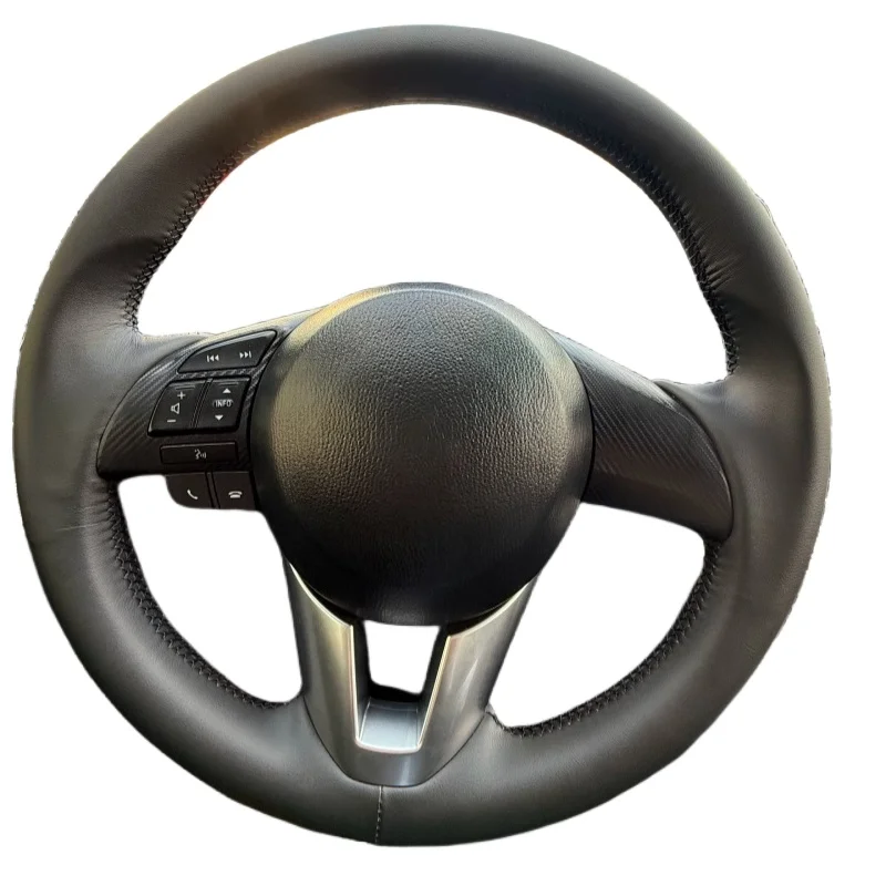 Car Steering Wheel Cover Anti-Slip Microfiber Leather For Mazda 3 Axela Mazda 6 Atenza Mazda 2 CX-3 CX-5 Steering Wrap Cover