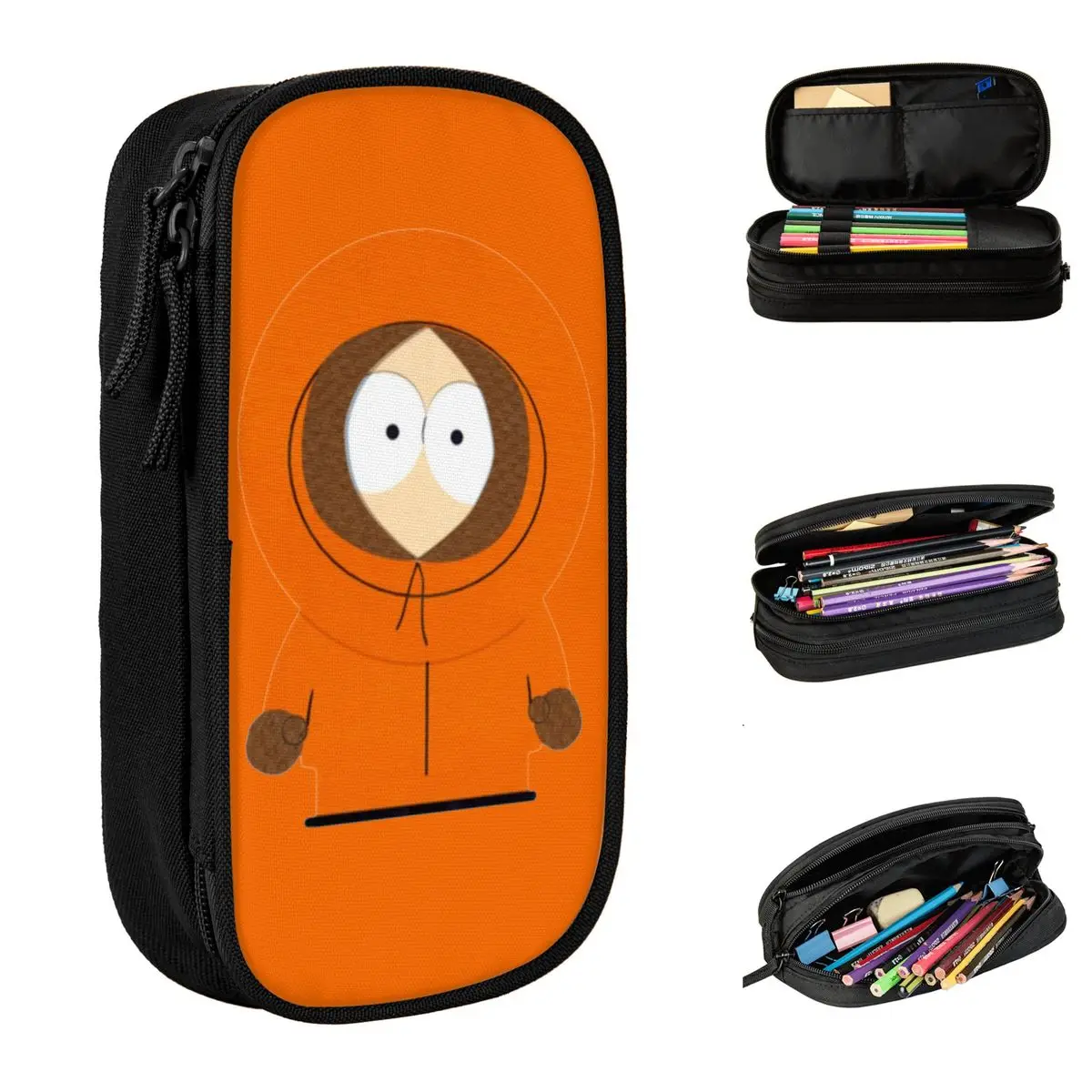 Southpark Cartoon Pencil Case Cute Kenny Mccormick Pen Bags Girl Boy Large Storage Students School Zipper Pencil Pouch