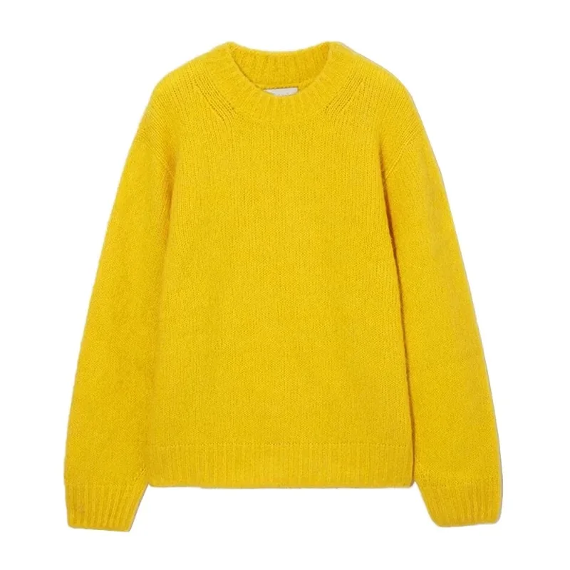 

Yao Yao Nordic Sle, женский свободный повседневный вязаный свитер, круглый шерстяной свитер Ne Maed, осенний сезон 2022, базовый Sle