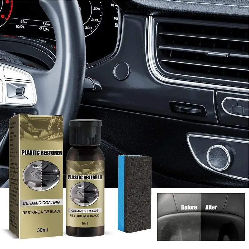 Agente Recondicionado Automóvel com Esponja, Pintura Interior do Carro, Material de Limpeza, 30ml