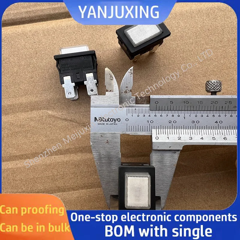 1~5PCS/LOT  4-pin self-locking push-button switch with indicator light KAN-L6 8A 250V