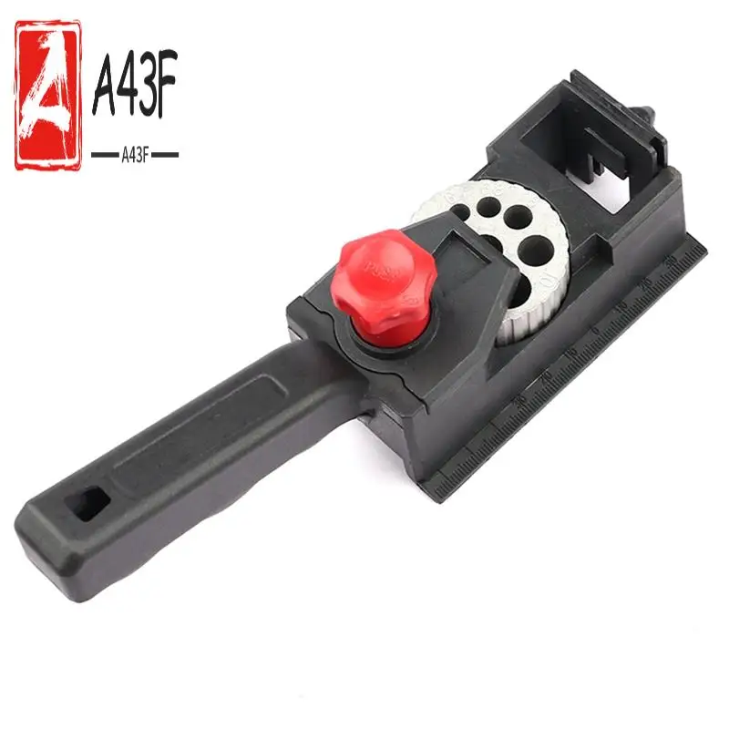 

A43F-Набор приспособлений для карманных отверстий, ограничение локатора перфоратора для деревообработки с 10 отверстиями подходит для большинства операций по сверлению штифтов.