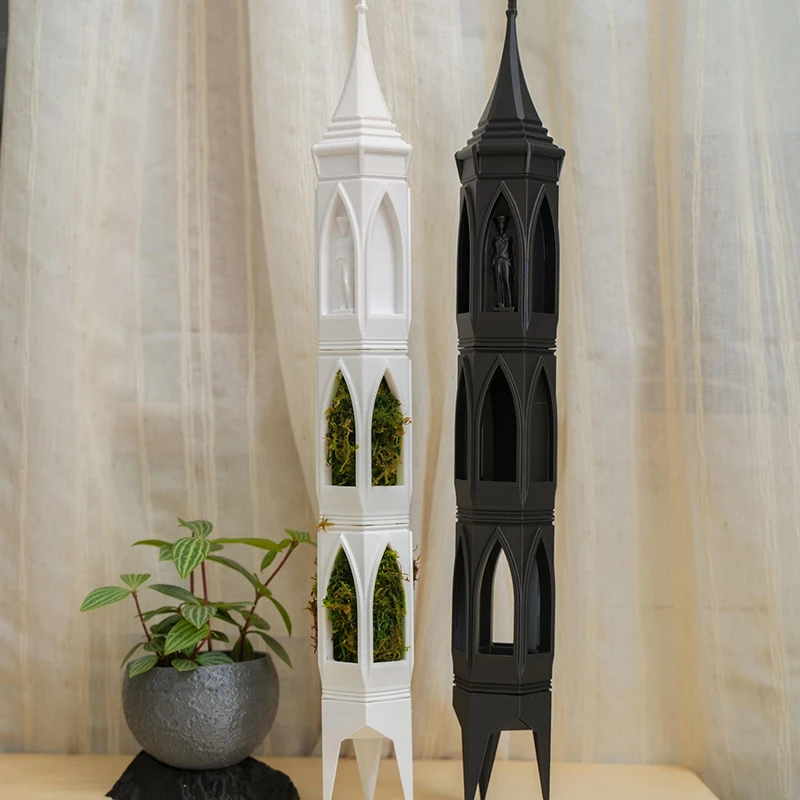 

Креативный декоративный горшок для выращивания мха, 3D-печатный, модульный, в скандинавском винтажном стиле, в форме колонны, для цветов и растений, для дома