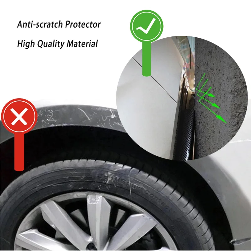 2pcs/4pcs Universal Fender Flares Car Wheel Arches Wing Expander Arch Eyebrow Anti-collision Strips Decorative Sticker Mudguard