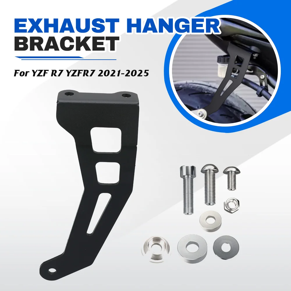 2023 2022 Motorcycle For Yamaha YZF R7 YZFR7 YZF-R7 2021-2024 Aluminium Exhaust Hanger Muffler Bracket Holder Modification parts