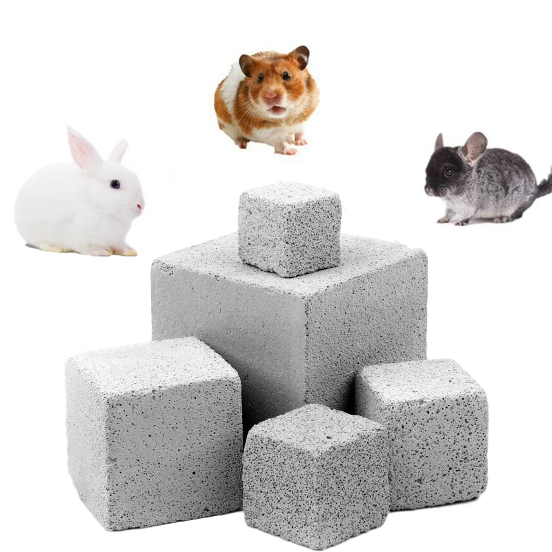 

Small Animals Molar Stone Natural Mineral Bunny Teeth Grinding Stone Small Animal Mineral Calcium Stone Chew Toy for Hamster