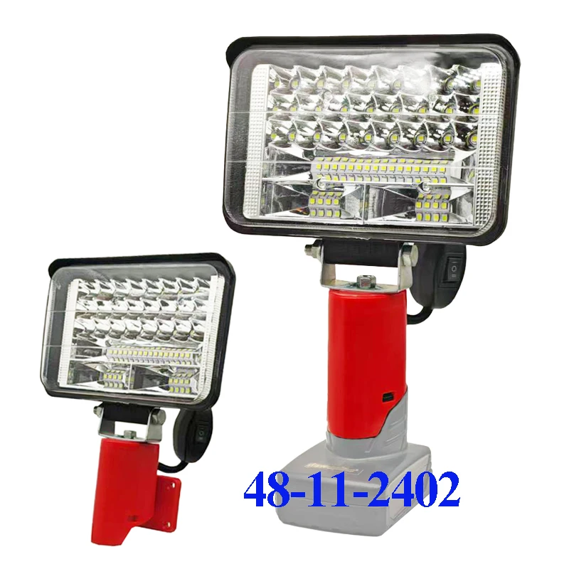 5Inch For M12 Lithium Ion Battery Case Working Lights Flashlight Torch For Milwaukee 12V Li-ion Battery 48-11-2420 Camping Lamps