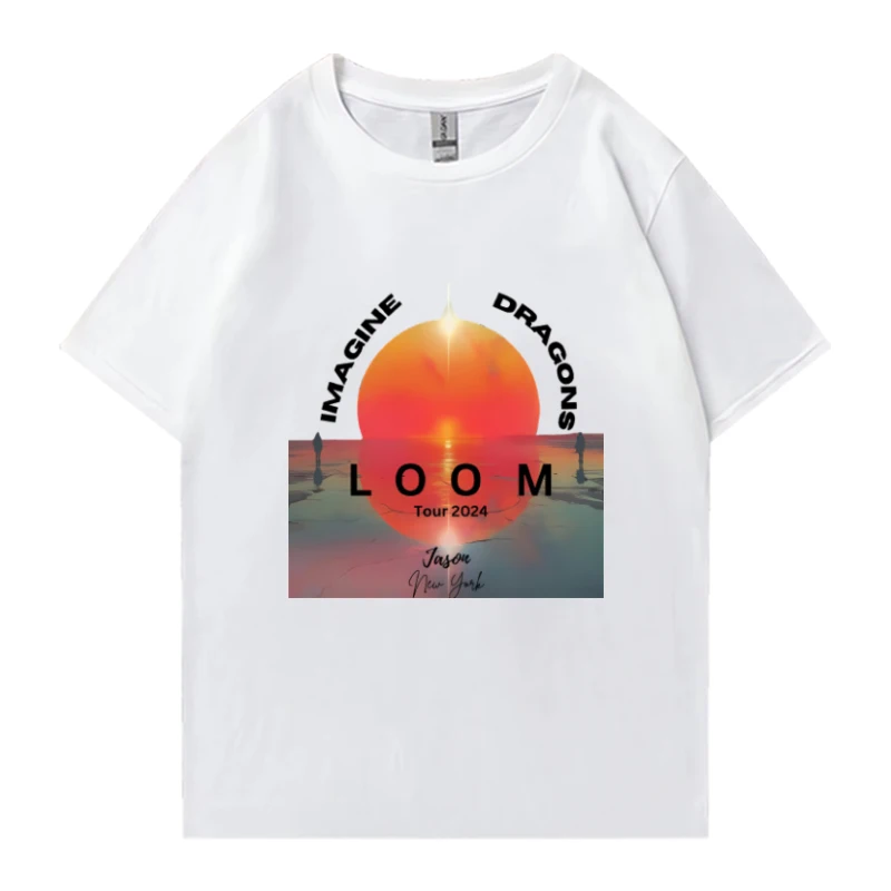 Rock band Imagine Dragons Loom Tour 2024 print T shirt Men Women Fashion Hip Hop streetwear Unisex Cotton short sleeve T-shirts