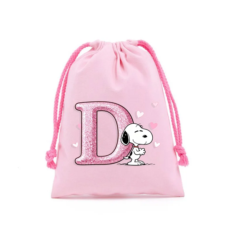 سنوبي القطن حزمة جيب سعة كبيرة مريحة ارتداء مقاومة حقيبة يد الكرتون أنيمي نمط حقيبة التخزين هدية للأطفال #4