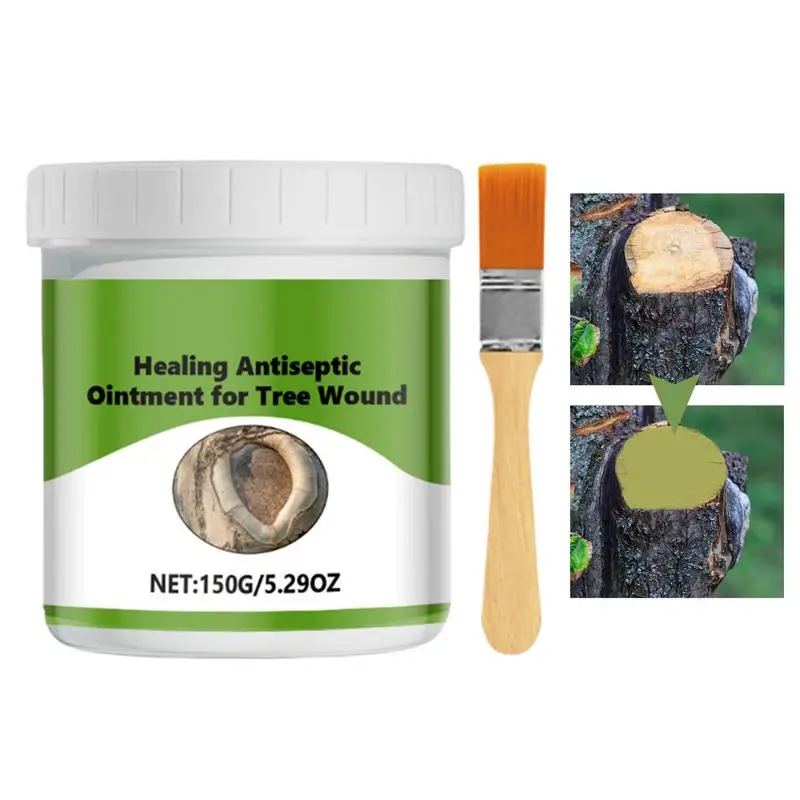 Tree Wound Sealer 150g Pruning Sealer Tree Wound Dressing Tree Trunk Paint Sealer With Brush Bark Repair Pruning GraftingHealing