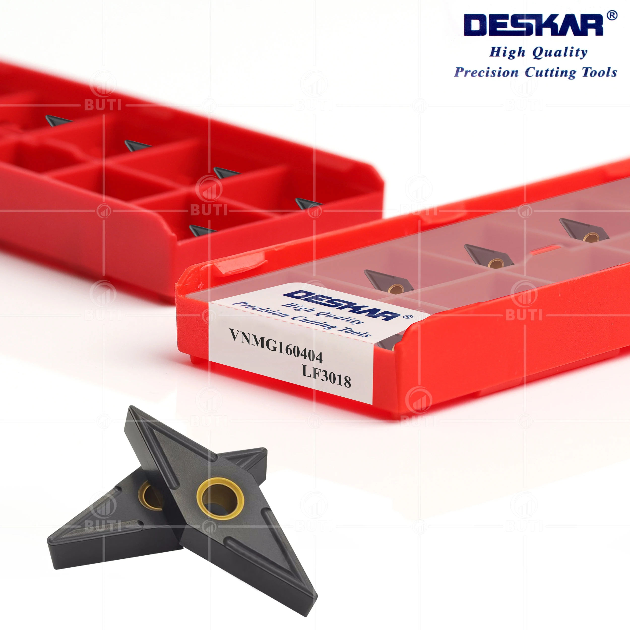 Imagem -02 - Deskar 100 Original Vnmg160404 Vnmg160408 Vnma160412 Lf3018 Cnc Torneamento Ferramentas Lathe Cutting Carbide Insert para Ferro Fundido