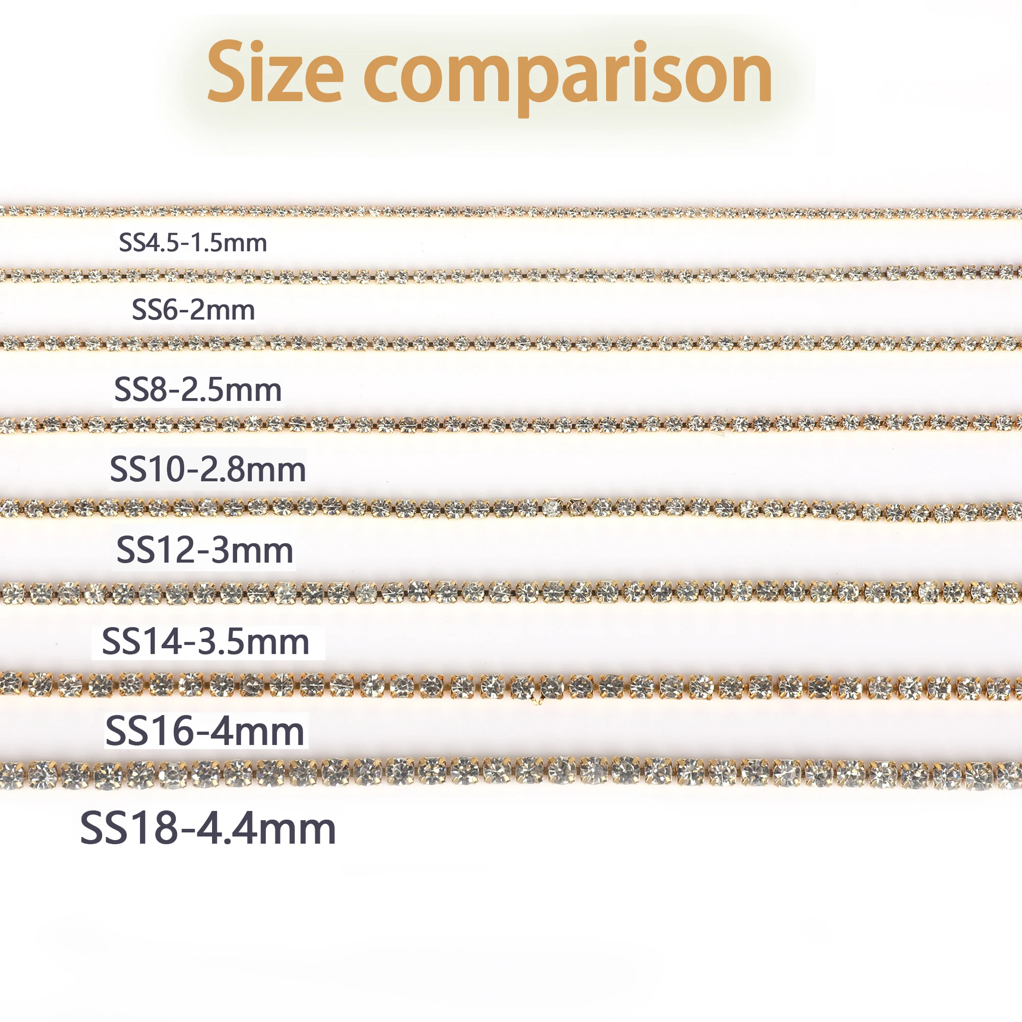 4mm 6mm 25yards/roll Gold Pearl Rhinestone Cup Chain Glass Dense Rhinestone ABS Pearl Chain Trim Apparel Cup Chain For Garment