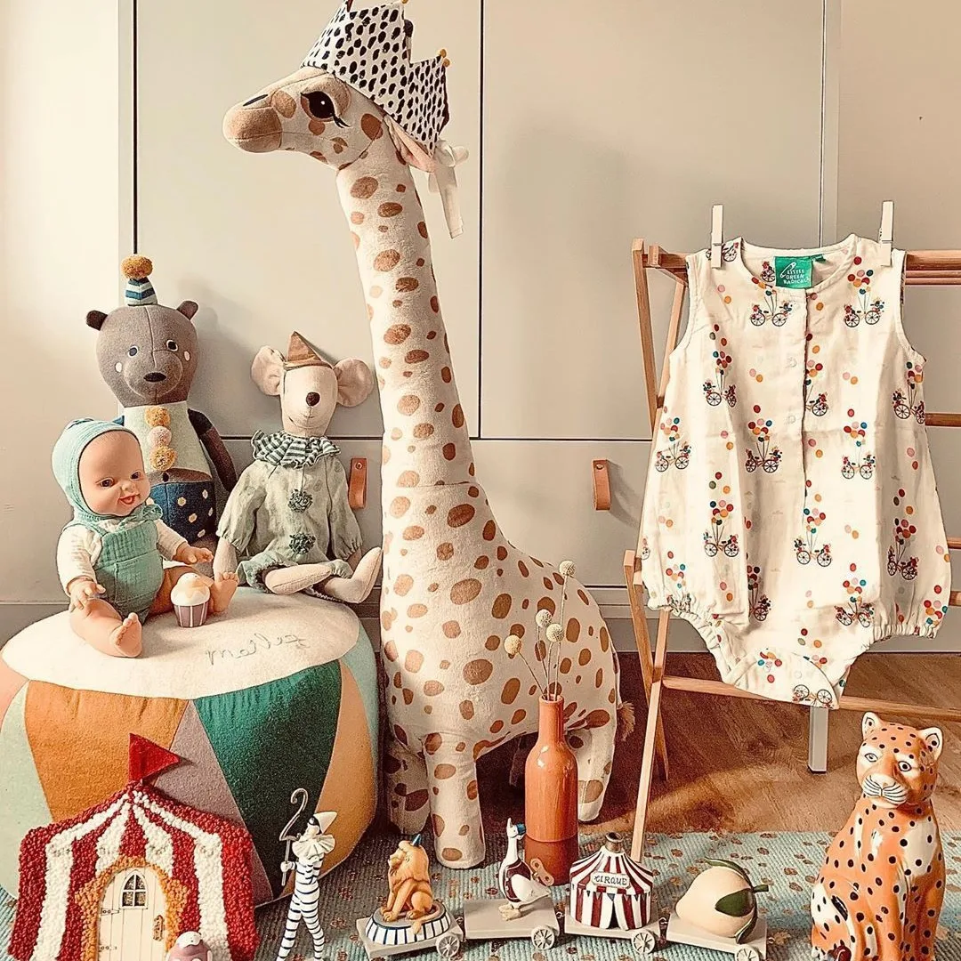 INS Nordic Cartoon Giraffe Children's Plush Toy Doll Can Stand Up Baby Comfort Doll Pillow Baby Pillow Decoration
