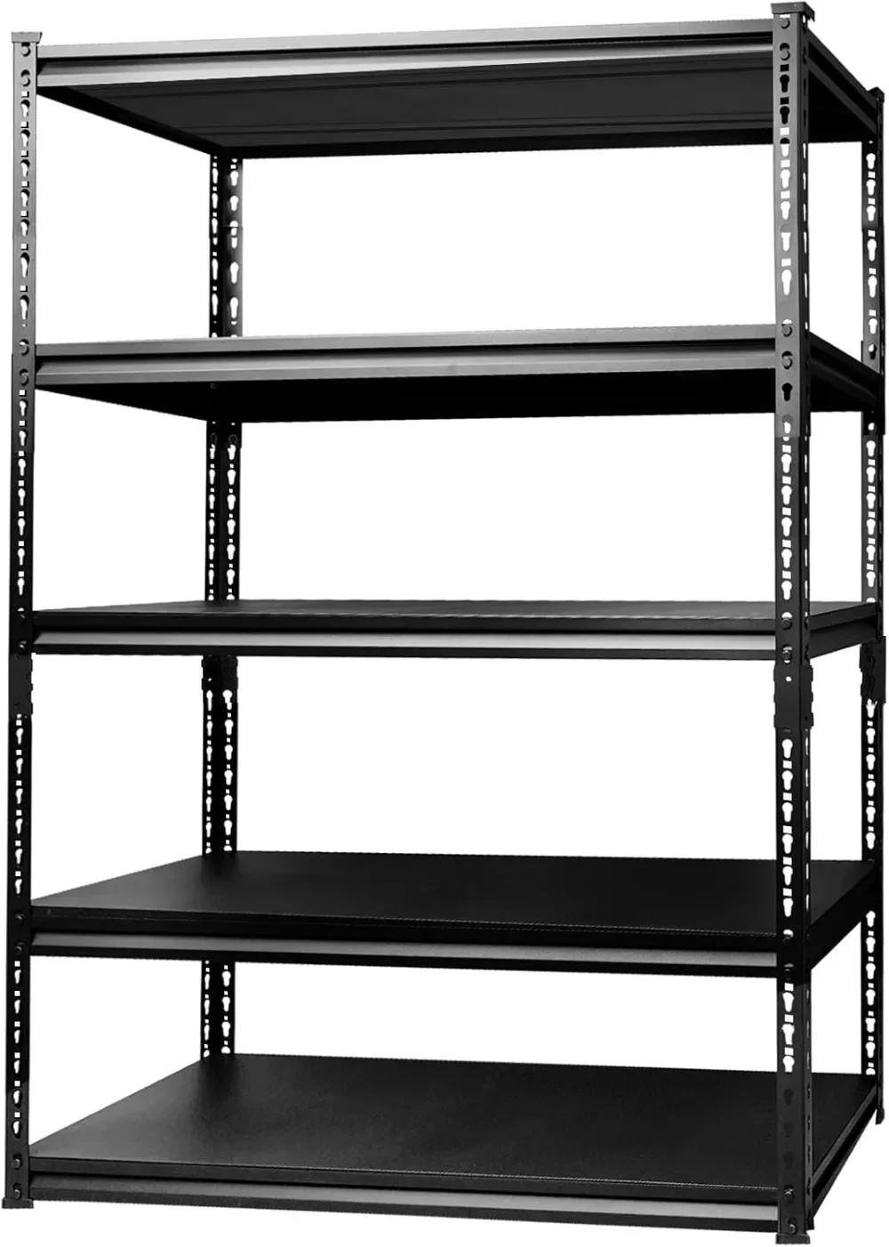 72” Garage Shelving, Garage Storage Rack 2050LBS Heavy Duty Shelving,  Adjustable 5-Tier Basement， 39.4 ‘W * 15.7 ’D (Black)