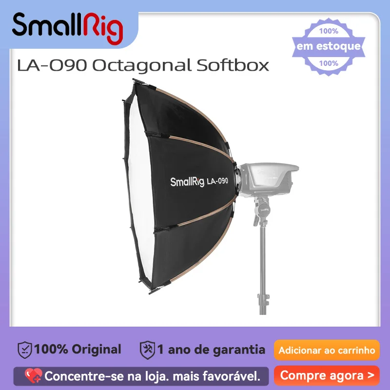 SmallRig LA-O90 Octagonal Softbox Universal Bowens Mount QR Quick Release for Photography Video Light Accessories 4633