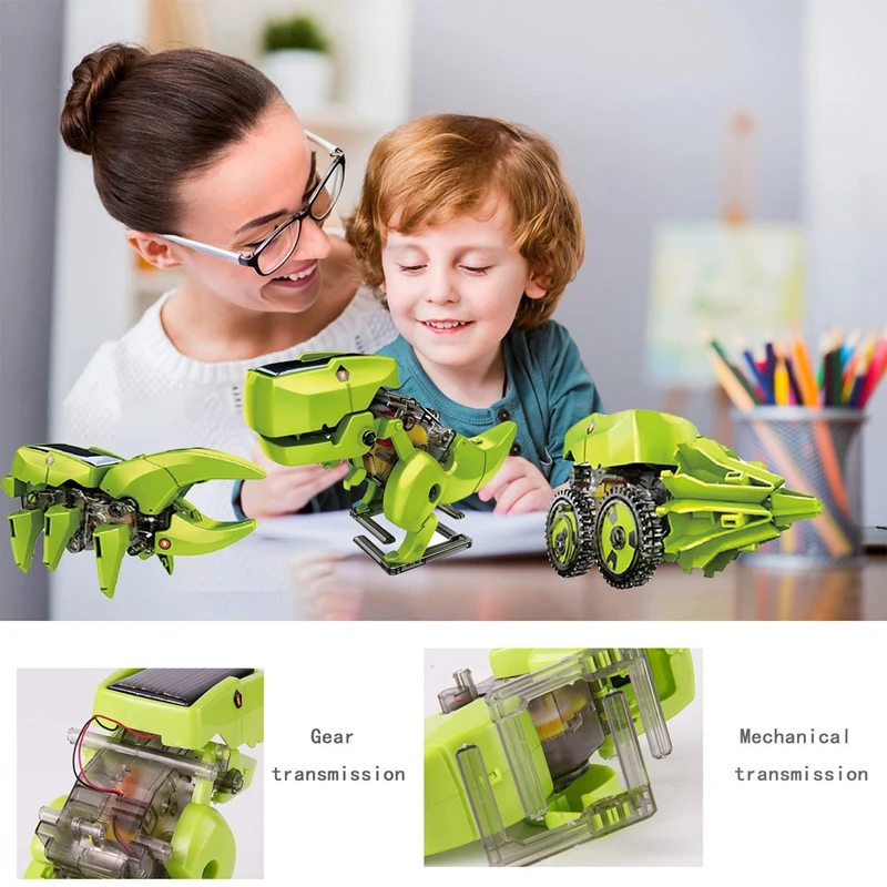 Solar Robot Toy Kit 3 in 1 Building Games Dinosaur Tyrannosaurus Rex Beetle Science Learning Educational Experiment Toys for Kid