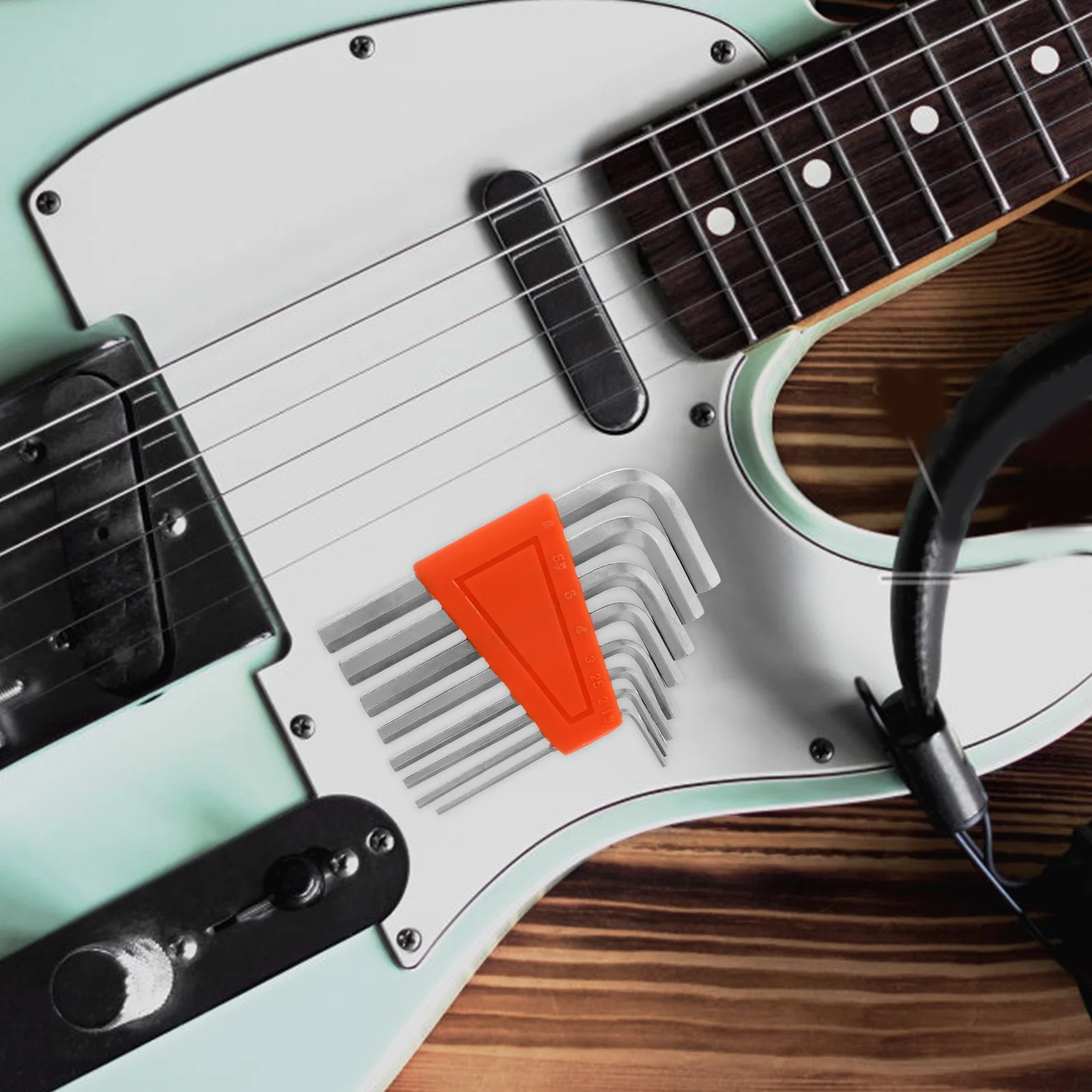 

8pcs Guitar Tool Kit Sturdy Steel L-Shape Wrench Set For Neck Adjustment Repair Maintenance Acoustic Electric Bass Guitar