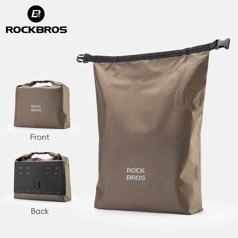 ROCKBROS Bicycle Front Bag Waterproof Handlebar Bag 2.5-4L Capacity Nylon Portable Bag for Folding Bike MTB Cycling Accessories