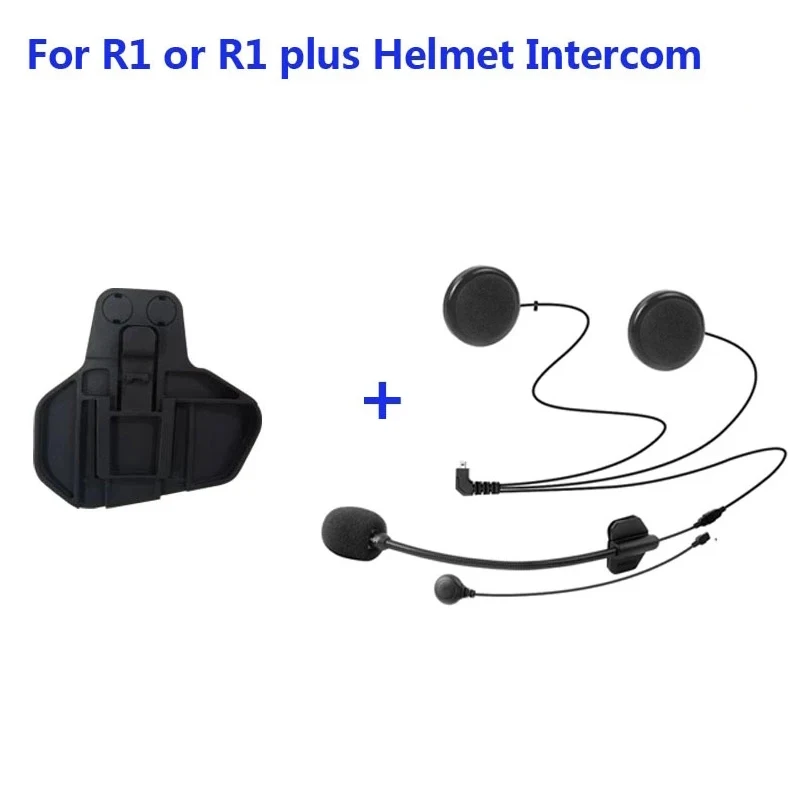 FreedConn-Hard/Soft Microfone, Acessórios Originais, 5 Pin Clip para R1 e R1-PLUS, Full ou Open Face Capacete, Intercom Headset