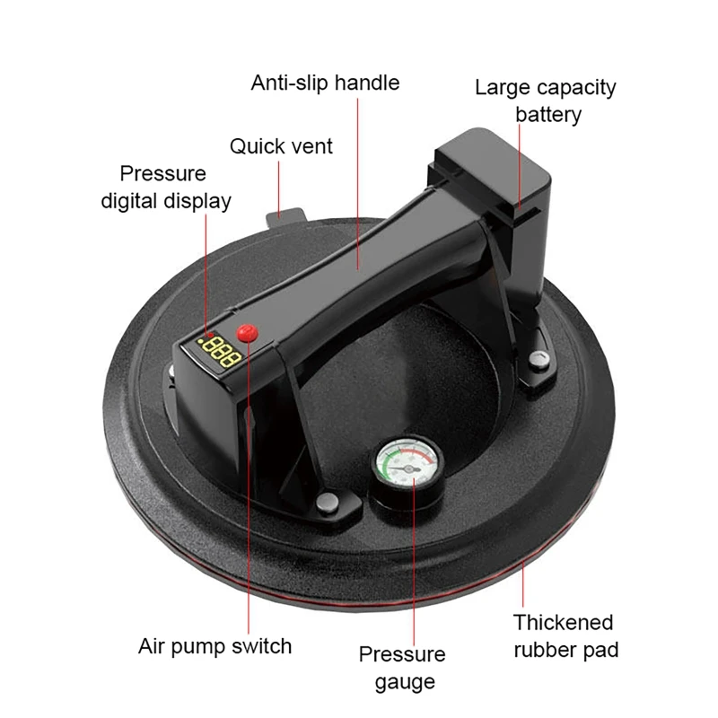 Imagem -04 - Air Pump Vacuum Ventosas Heavy-duty Mão Forte Bomba Otário Levantado Ímãs Manuseio de Ferramentas Box Pack Polegada 240kg