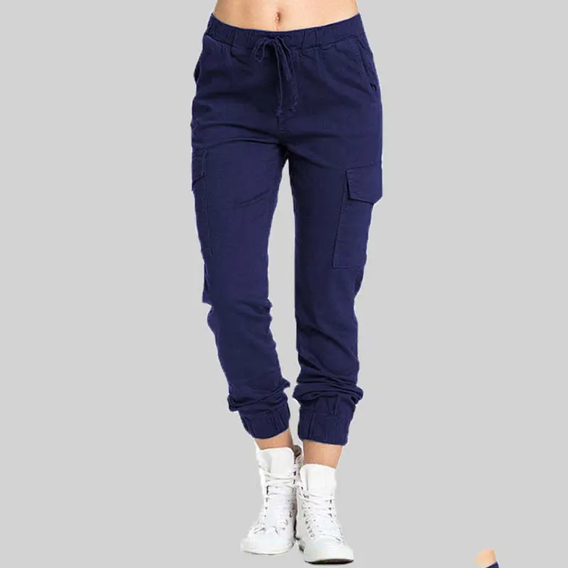 Large Size Solid Color Cargo Pants Women Casual Jogger Pants Women Sweatpants Ladies Trousers Oversize Joggers Pants Women S-4XL