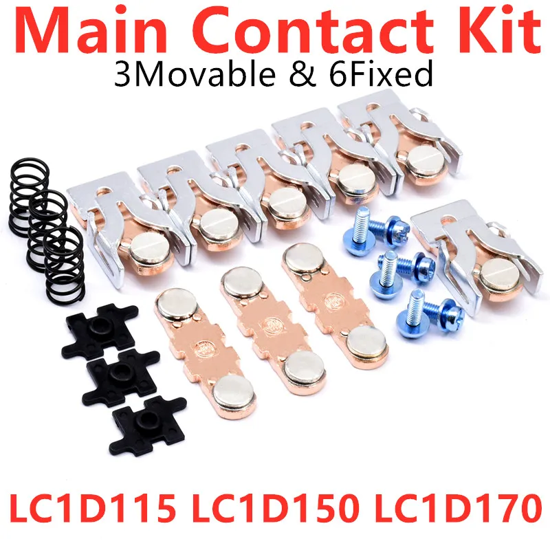 LA5D803 Main Contact Kit for LC1D150 LC1D170 LC1D115 Moving and Fixed Contacts Contactor Replacement Kit Switch Accessories