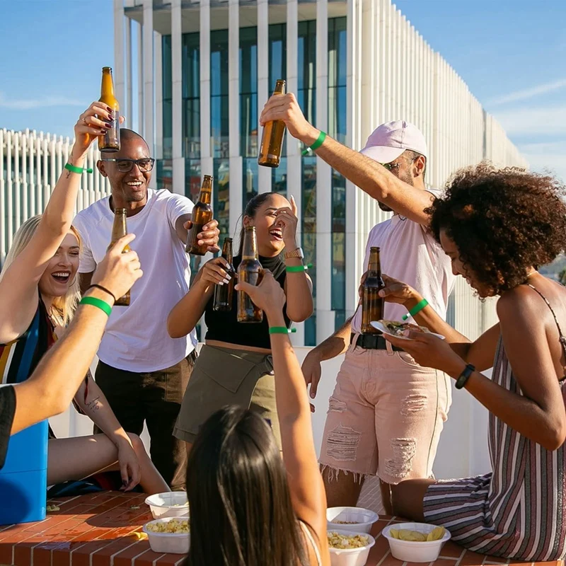 100 Pcs Cloth Event Wristbands, Colored Wrist Bands For Events, For Lightweight Concert Wrist Strap